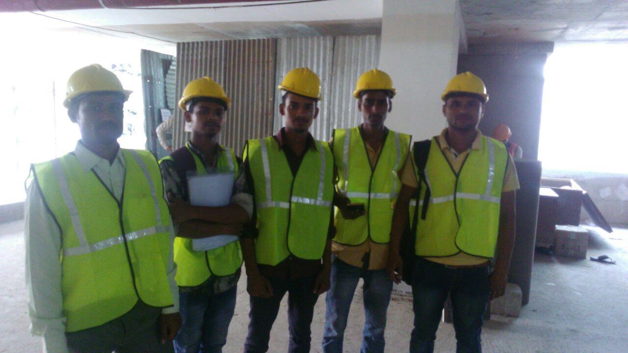 Technicians repairing chiller